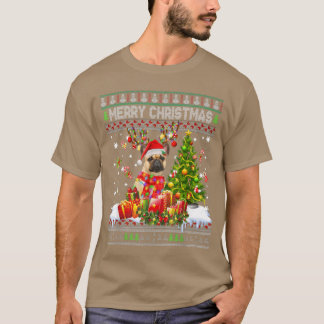 Camiseta Feliz Natal Papais noeis Franceses Buldogue Xmas L