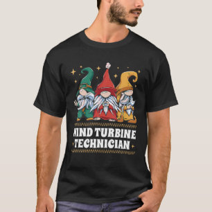 Camiseta Feliz Natal Papais noeis Gnome Xmas Wind Turbine T