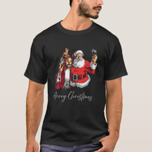 Camiseta Feliz Natal Papais noeis Jesus Selfie Engraçado X