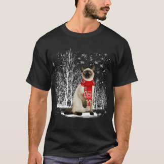 Camiseta Feliz Natal Papais noeis Ragdoll Siamese Cat Chris
