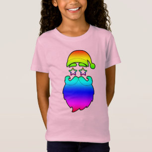 Camiseta Feliz Natal Papais noeis Rainbow