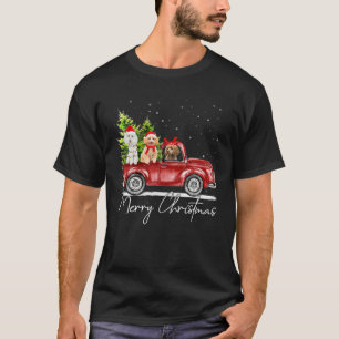 Camiseta Feliz Natal Papais noeis Red Truck Xmas Light