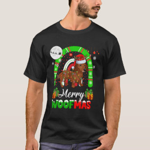 Camiseta Feliz Natal Papais noeis Reindeer Dachshund Xmas