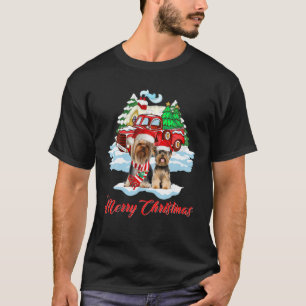 Camiseta Feliz Natal Papais noeis Yorkshire Terrier Dog Cri