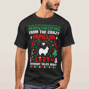 Camiseta Feliz Natal Papillon Lady Ugly Sweater Feed