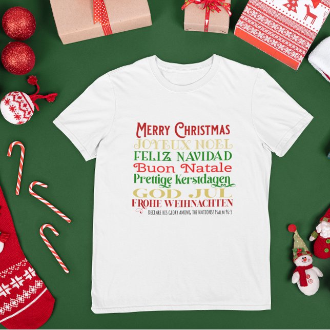 Camiseta Feliz Natal para a Escritura das Nações (Criador carregado)