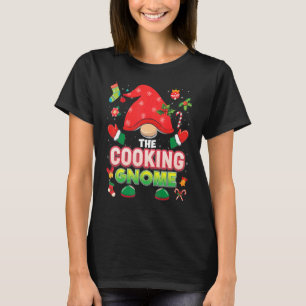 Camiseta Feliz Natal para a Família Gnomo Cozinhar