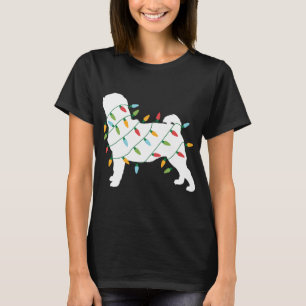 Camiseta Feliz Natal para Cachorro Vestido Luzes de Natal