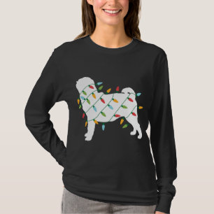 Camiseta Feliz Natal para Cachorro Vestido Luzes de Natal