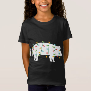 Camiseta Feliz Natal para o Amante de os animais das Luzes 