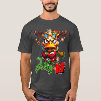 Camiseta Feliz Natal Para O Pato De Natal De Presente