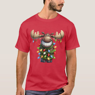 Camiseta Feliz Natal Para O Presente Moose De Natal