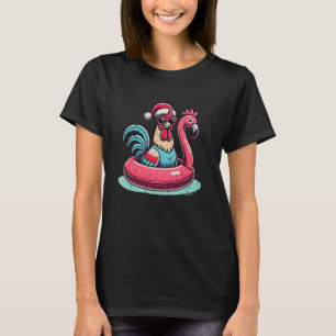 Camiseta Feliz Natal para os Papais noeis Flamingo Flo de j