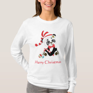 Camiseta Feliz Natal para Panda