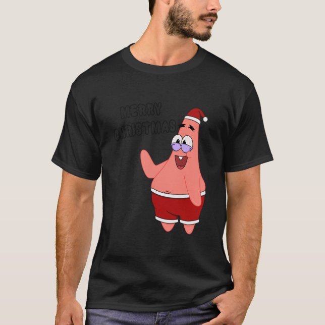 Camiseta Feliz Natal Patrick Star (Frente)