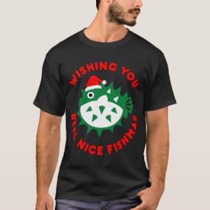Camiseta Feliz Natal peixes Papai Noel