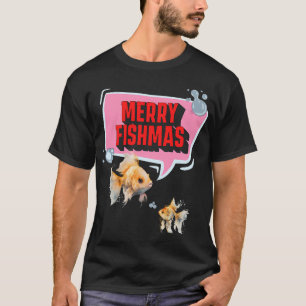 Camiseta Feliz Natal Peixinho Dourado Peixe Bolha Natal