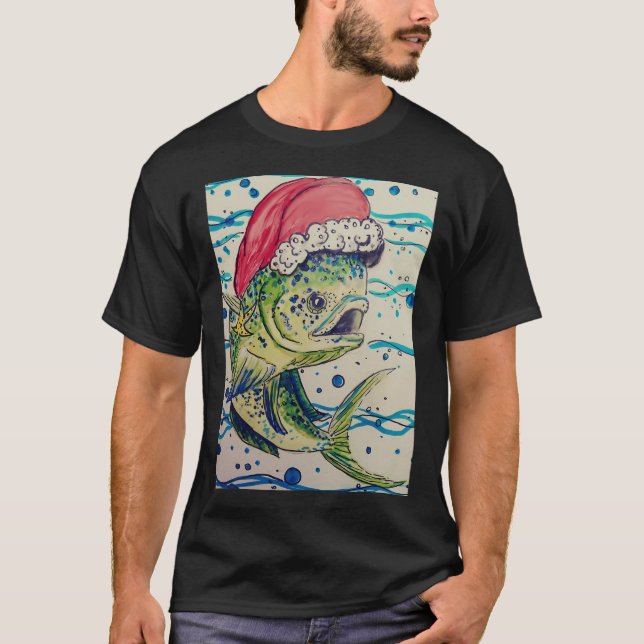 Camiseta Feliz Natal Pesca (Frente)