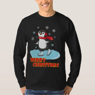 Camiseta Feliz Natal - Pinguim de inverno bonito