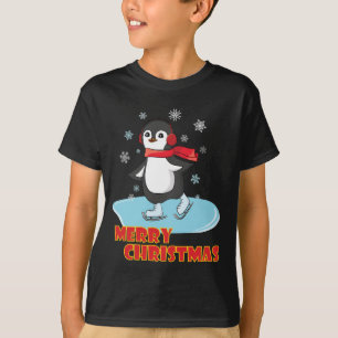 Camiseta Feliz Natal - Pinguim de inverno bonito
