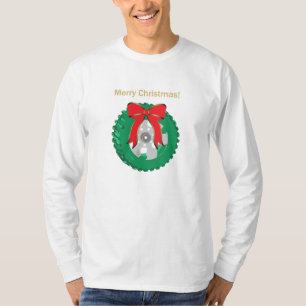Camiseta Feliz Natal Pneus Wreath em um