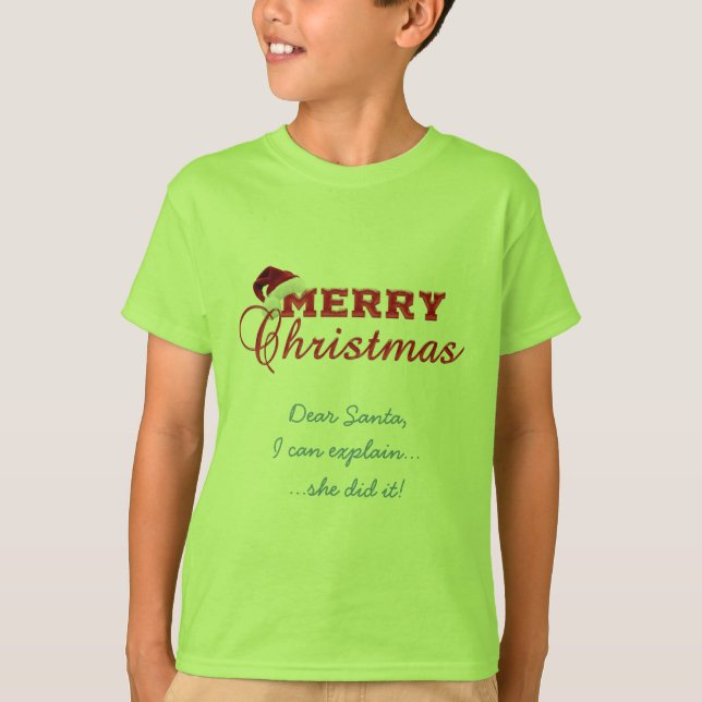Camiseta Feliz Natal Poinsettia Wreath Monograma (Frente)