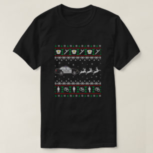 Camiseta Feliz Natal Policial Ugly Sweater Presente