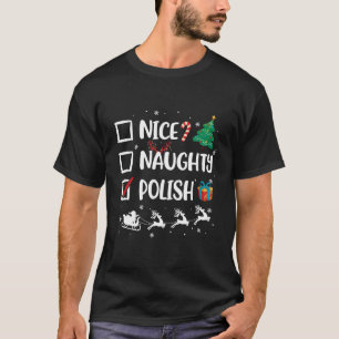 Camiseta Feliz Natal Polonês Engraçado Santa Hat Xmas