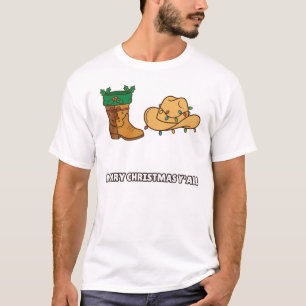 Camiseta Feliz Natal pra Todos – Feriado Cowboy Engraçado