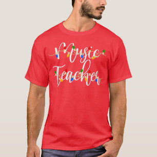 Camiseta Feliz Natal Professora de Música Paj
