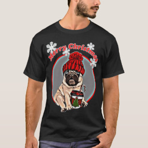 Camiseta Feliz Natal Pug Cachorro