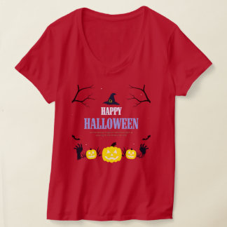 Camiseta Feliz Natal Pumpkin & Gats Orange T-Shirt