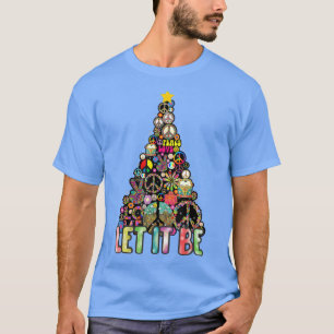Camiseta Feliz Natal que seja Tree Tie Dye Hippie Cost