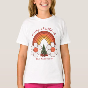 Camiseta Feliz Natal Rainbow Personalizado