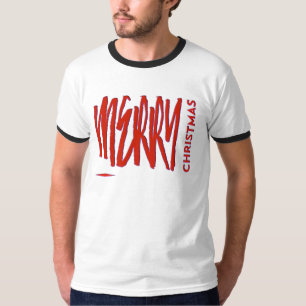 Camiseta Feliz Natal Red Modern Typografia Script