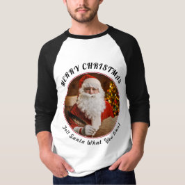 Camiseta Feliz Natal Red Santa Claus Árvore de Natal