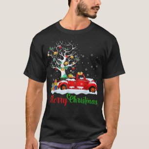 Camiseta Feliz Natal Red Truck Árvore de Natal Fu