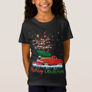 Camiseta Feliz Natal Red Truck Horário das Árvores de Natal