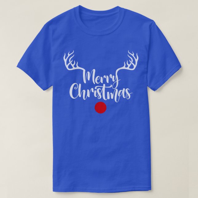 Camiseta Feliz Natal Reindeer Horn, Feliz Natal 202 (Frente do Design)