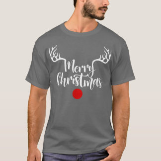 Camiseta Feliz Natal Reindeer Horn, Feliz Natal 202