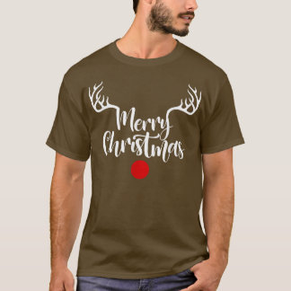 Camiseta Feliz Natal Reindeer Horn, Feliz Natal 202