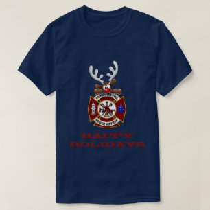 Camiseta Feliz Natal Reindeer Vancouver Fire Resgate