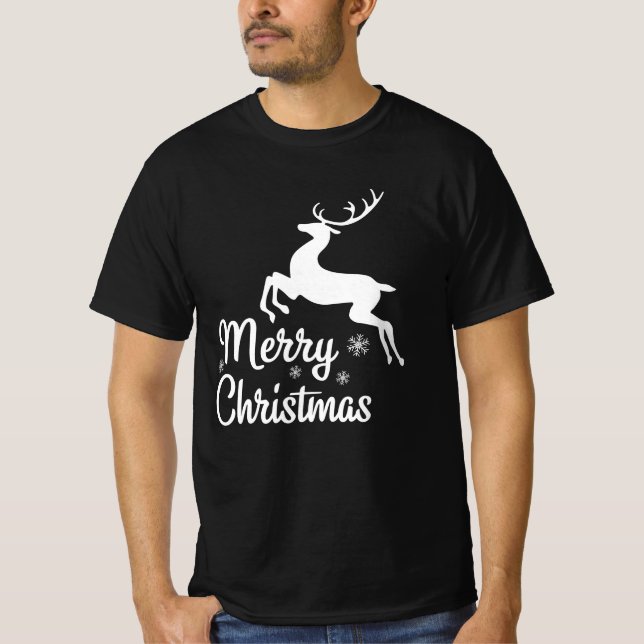 Camiseta Feliz Natal Reindeer Xmas Matando Famílias (Frente)