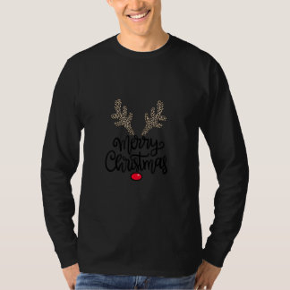 Camiseta Feliz Natal Reindeer Xmas Menina Pajama