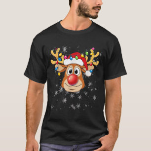 Camiseta Feliz Natal Reindeer Xmas Santa Claus Homens Mulhe
