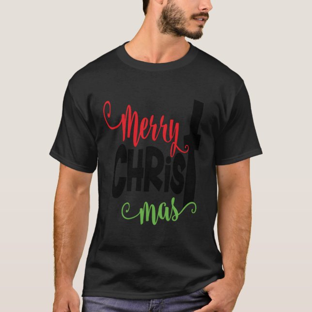 Camiseta Feliz Natal Religioso Canto Jesus Cristão Quo (Frente)