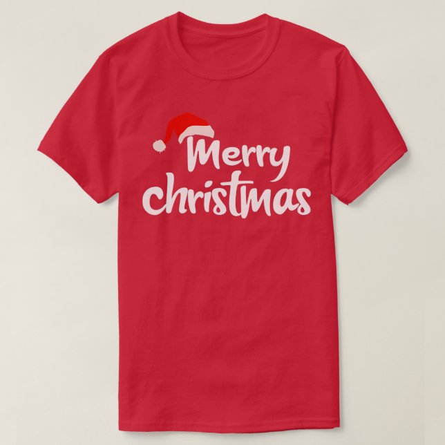 Camiseta Feliz Natal Santa Hat 1 (Frente do Design)