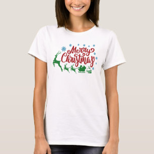 Camiseta Feliz Natal Santa Hat Reindeer