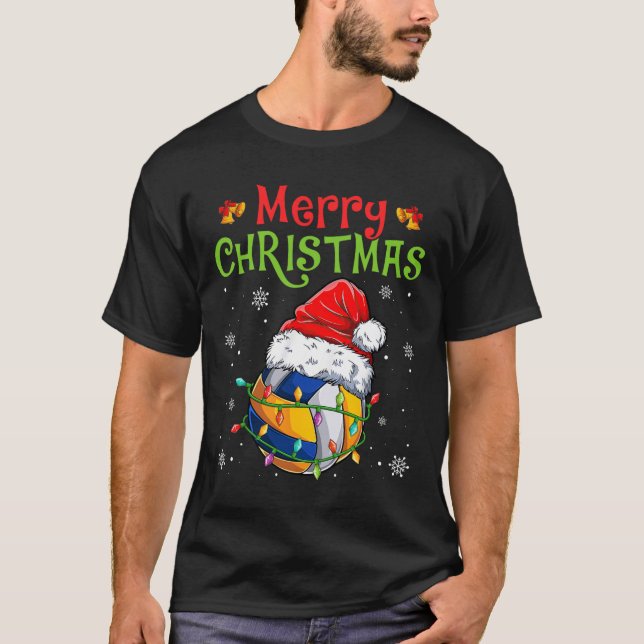 Camiseta Feliz Natal Santa Hat Xmas Li (Frente)