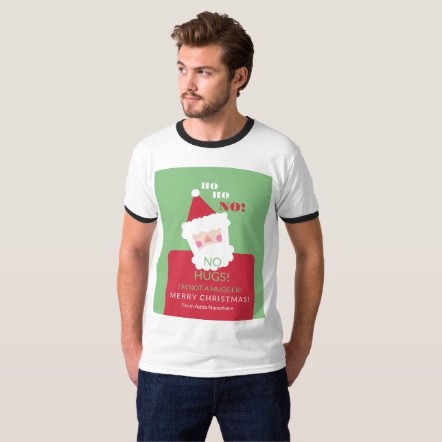 Camiseta Feliz Natal Sem Abraços Suor Feio (Frente Completa)